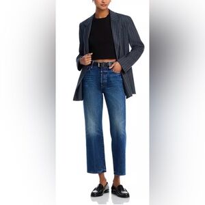 MOTHER Superior The Rambler Ankle Jeans in Well Stacked, Size 24 Medium Dark